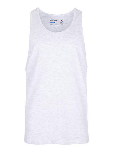 Topman Mens Grey Frost Gray Slim Fit Tank