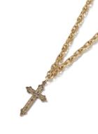 Topman Mens Gold Cross Chain Necklace*