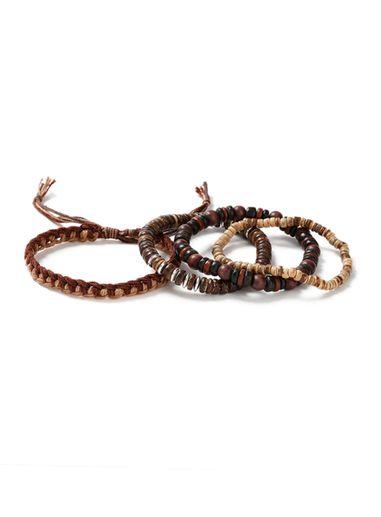 Topman Mens Gold Wood Bead Bracelet*