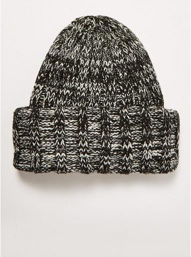 Topman Mens Grey Black And White Oversized Beanie