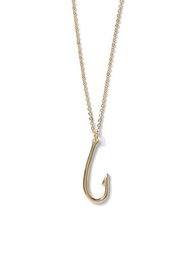 Topman Mens Metallic Gold Look Hook Chain Necklace*