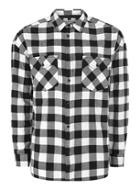 Topman Mens Black And White Buffalo Check Shirt