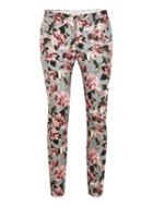 Topman Mens Grey Gray Rose Print Ultra Skinny Pants