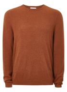 Topman Mens Orange Rust Cashmere Sweater
