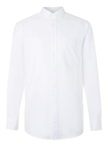 Topman Mens White Long Sleeve Oxford Casual Shirt 2 Pack*