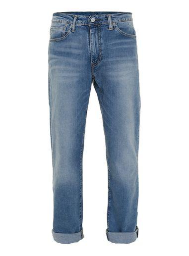 Topman Mens Levi's 511 Washed Dark Blue Slim Jeans*