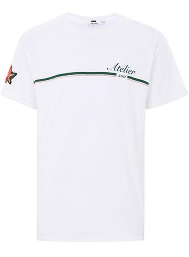 Topman Mens White 'atelier' Printed T-shirt