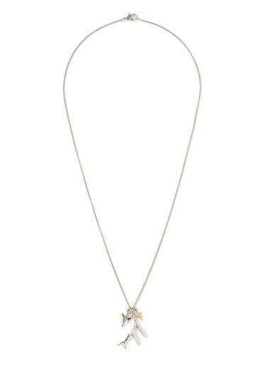 Topman Mens Silver Stag And Arrow Necklace