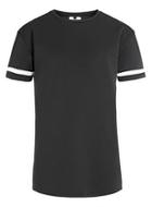 Topman Mens Black Scuba Stripe Sleeve T-shirt