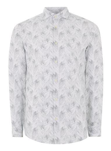 Topman Mens Selected Homme White Printed Shirt