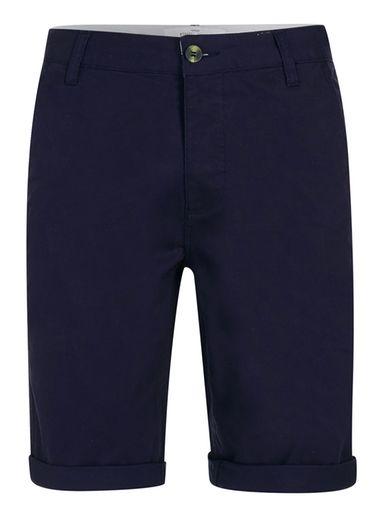 Topman Mens Navy Long Length Stretch Skinny Chino Shorts