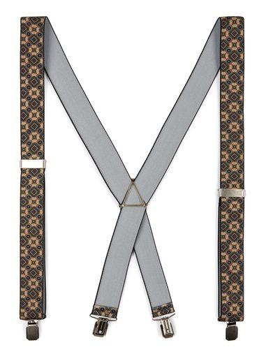 Topman Mens Gold Geometric Suspenders