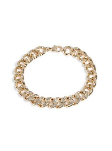 Topman Mens Gold Crystal Bracelet*