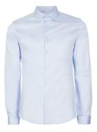Topman Mens Light Blue Premium Satin Touch Dress Shirt