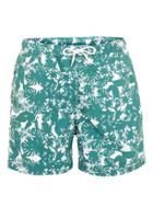 Topman Mens Selected Homme Green Tropical Print Swim Shorts