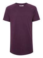 Topman Mens Purple Side Zip Longline T-shirt