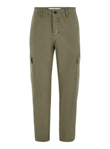Topman Mens Khaki Ripstop Original Cargo Trousers