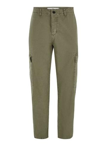 Topman Mens Khaki Ripstop Original Cargo Trousers