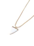 Topman Mens White Gold Look Tusk Pendant Necklace*