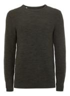 Topman Mens Green Selected Homme 'vince Bubble' Sweater