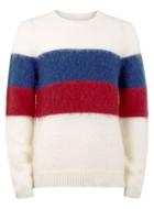 Topman Mens Multi Stripe Mohair Sweater