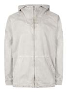 Topman Mens Cream Off White Cropped Denim Parka