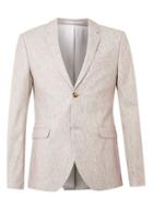 Topman Mens Brown Crosshatch Lightweight Blazer
