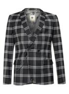 Topman Mens Noose & Monkey Black And White Check Suit Jacket