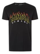 Topman Mens Criminal Damage Black Blaze T-shirt
