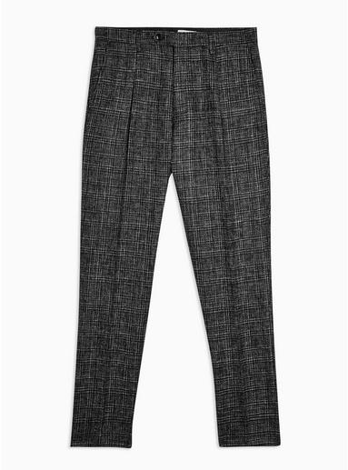Topman Mens Heritage Black Check Skinny Fit Suit Pants