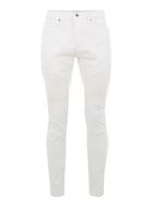 Topman Mens Cream Off White Biker Stretch Skinny Jeans
