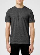 Topman Mens Black Dark Grey Marl Slim Fit T-shirt