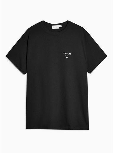 Topman Mens Black Don't Be Sad T-shirt