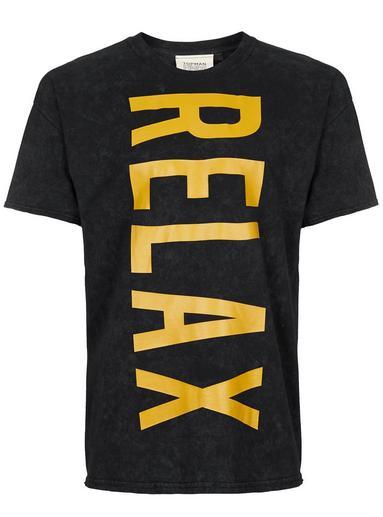 Topman Mens Black Topman Finds Washed Relax T-shirt