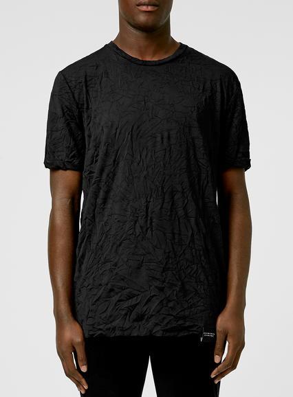 Topman Mens Criminal Damage Black Crinkle T-shirt*
