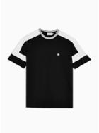 Topman Mens Black Cut And Sew T-shirt
