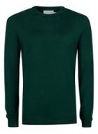 Topman Mens Premium Dark Green Merino Blend Sweater