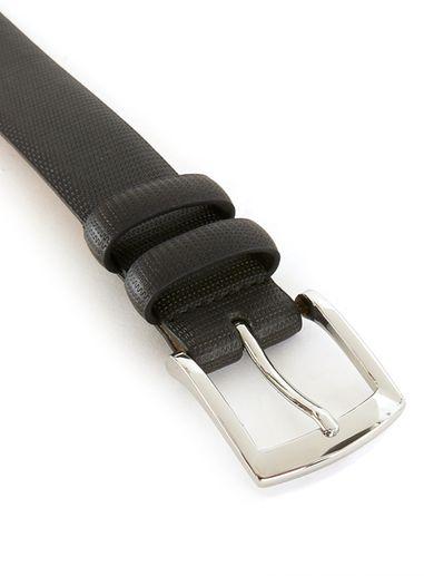 Topman Mens Black Embossed Faux Leather Belt