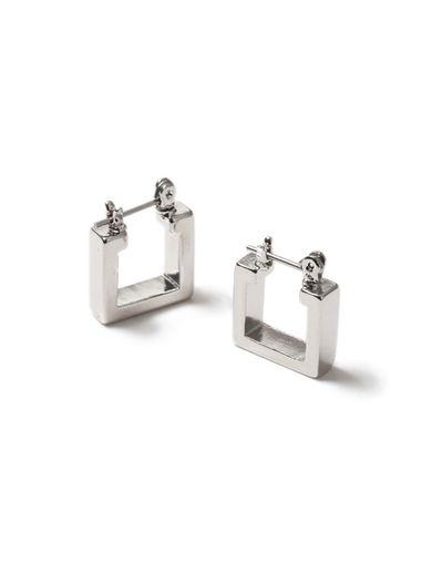 Topman Mens Silver Square Earrings*
