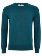 Topman Mens Navy Teal And Black Sweater