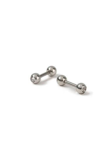 Topman Mens Silver Crystal Tunnel Earrings*