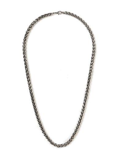 Topman Mens Silver Twist Chain Necklace