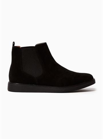 Topman Mens Black Chant Chelsea Boots