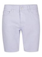 Topman Mens Pastel Purple Slim Denim Shorts