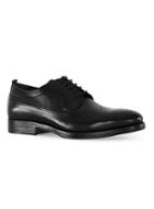 Topman Mens Black Leather Brogue