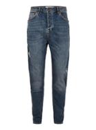 Topman Mens Blue Mid Wash Drop Crotch Jeans