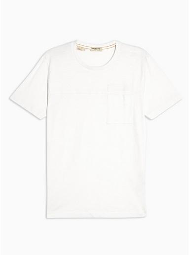 Selected Homme Mens Selected Homme White Organic Cotton Utility T-shirt