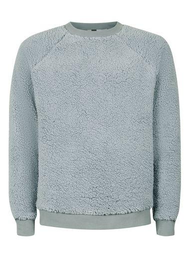 Topman Mens Grey Fleece Sweatshirt