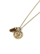 Topman Mens Brown Gold Coin Necklace*