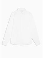 Topman Mens Premium White Tie Bar Penny Shirt